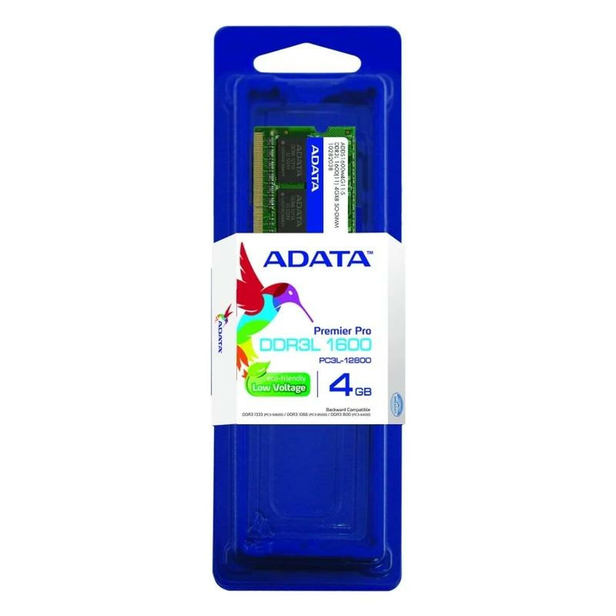 RAM atmintis Adata ADDS1600W4G11-S 8 GB 4 GB 1600 mHz DDR4 DDR3 CL11